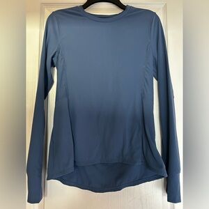 Spyder Active Long Sleeve Athletic Shirt Thumbholes Pockets Blue Women’s Size M